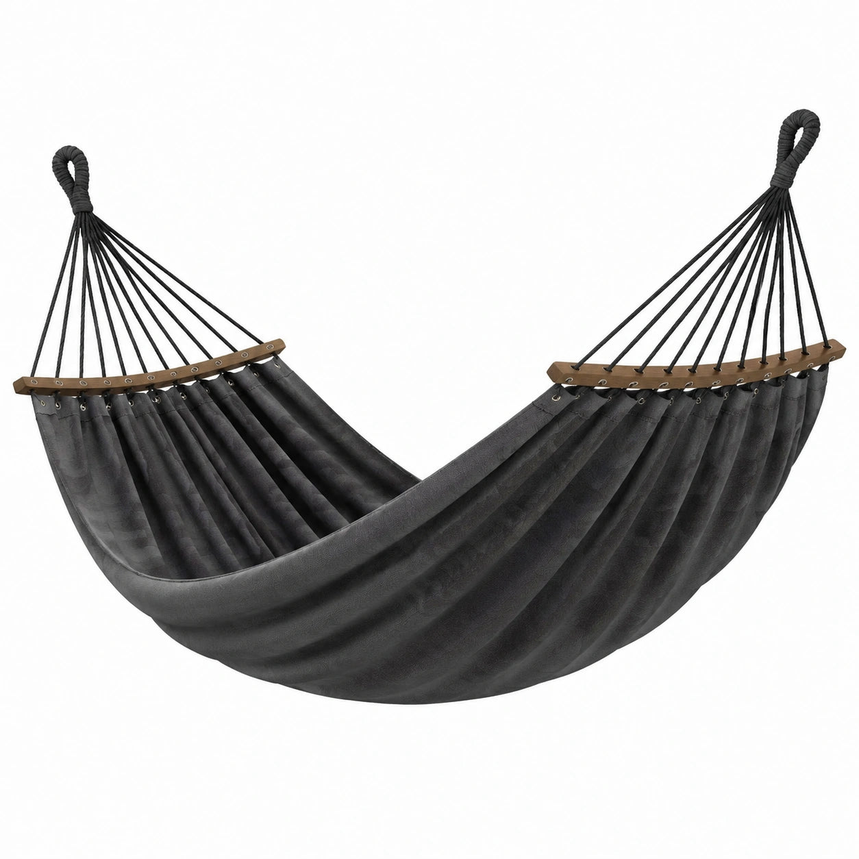Amaca in Cotone Grigio con Struttura in Legno