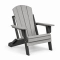 Sedia Adirondack in plastica grigia e nera