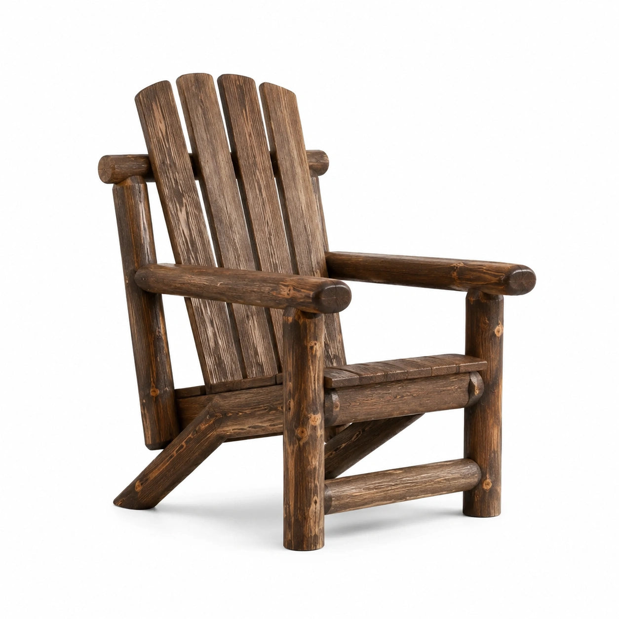 Sedia Adirondack in legno di pino massello, marrone
