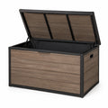 Baule da Giardino in Metallo e Legno Composito 120x60x60 cm