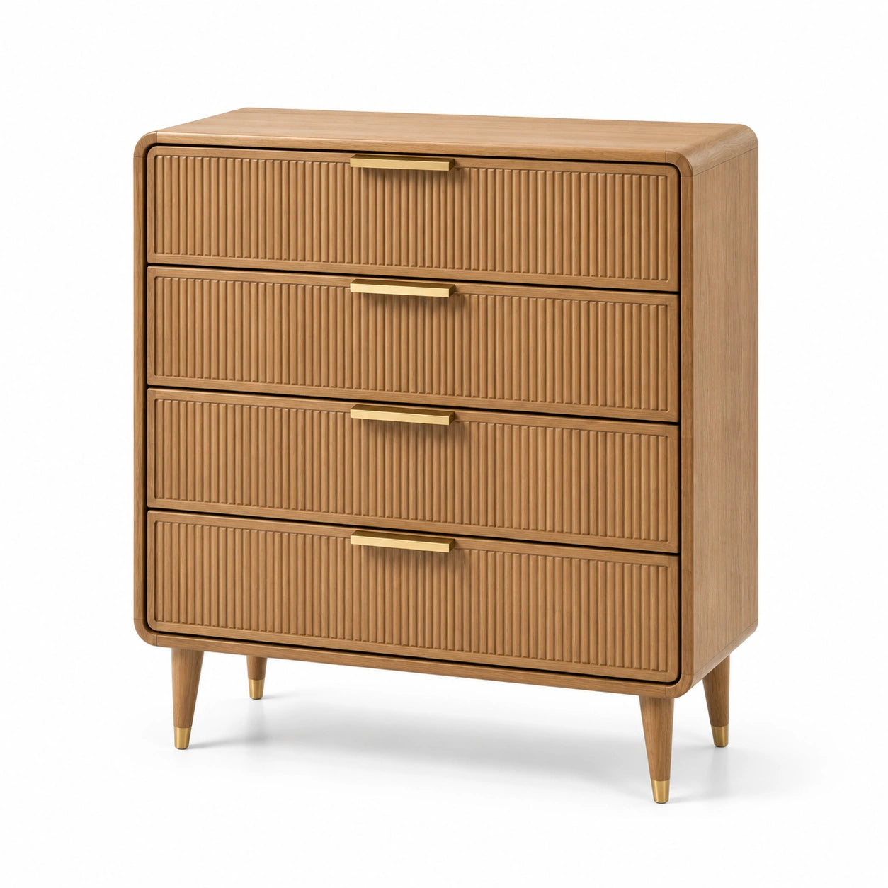 Cassettiera in Legno con Maniglie in Metallo