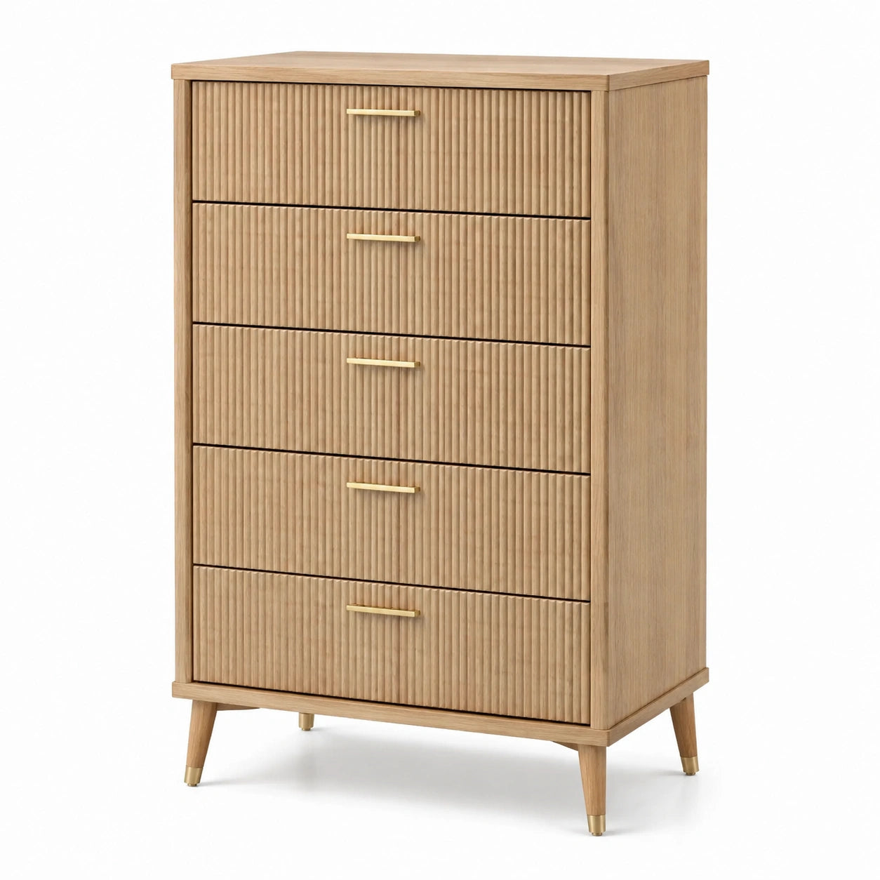 Cassettiera in legno con cassetti e maniglie ottone