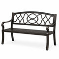 Panchina da esterno in ferro nero 120 cm